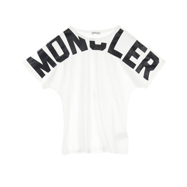 MONCLER Logo print T-shirt Tops 8C70710 cotton White Used Women size XS