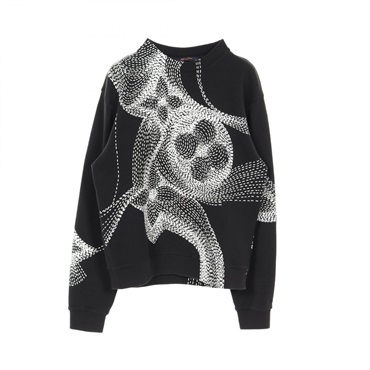 LOUIS VUITTON Monogram flower print sweatshirt S size RM202 IHN HJY85W cotton BK