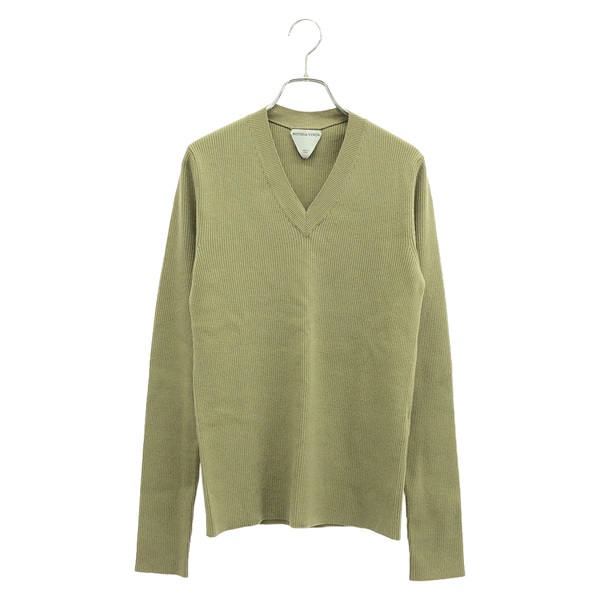 BOTTEGA VENETA Pullover Sweater Knit Wool Beige Size S Used Women