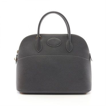 HERMES Bolide 37 Hand bag C Ardennes leather Graphite Used GHW