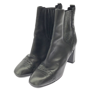 LOUIS VUITTON Boots shoes leather Black Used Women size 39