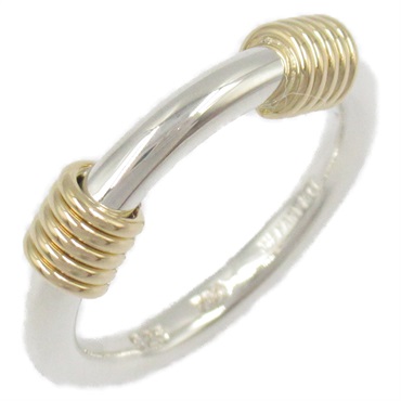TIFFANY＆CO Bandwith 2 Wire Ring Silver925 18KYG Gold Used unisex US size 4.25
