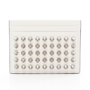 Christian Louboutin M Kios card holder Case 1175211 leather White Used mens
