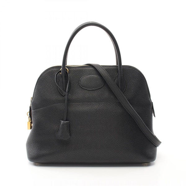 HERMES Bolide 31 Hand shoulder bag C Taurillon Clemence Black Used GHW