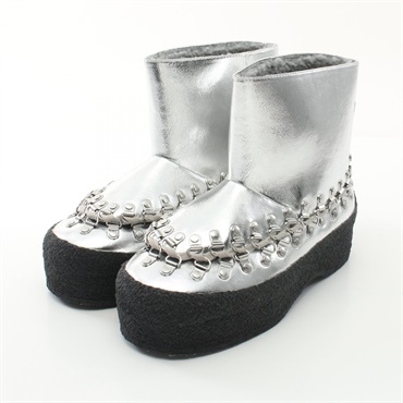 BLUE MARBLE Odyssey Boots 2in1 boots Synthetic leather Silver Used mens #43