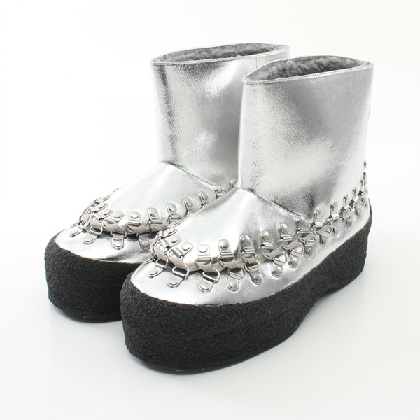 BLUE MARBLE Odyssey Boots 2in1 boots Synthetic leather Silver Used mens #43