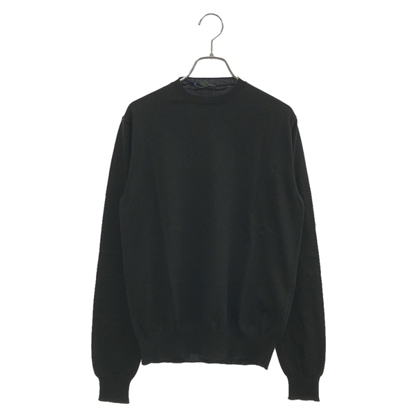 PRADA knitwear tops crew neck long sleeve wool Black Used mens #44