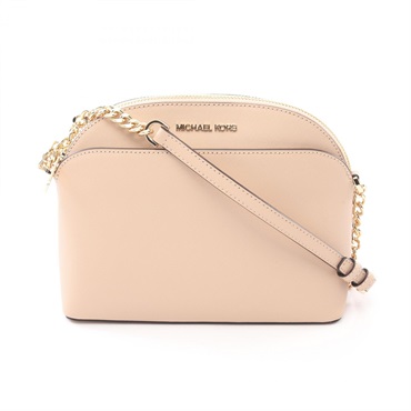 Michael Kors EMMY Crossbody Chain Shoulder Bag 35S9GTVC2L leather Beige Used