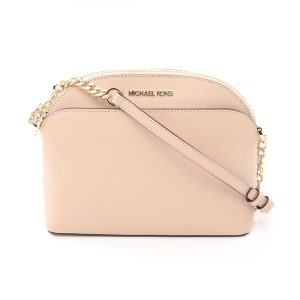 Michael Kors EMMY Crossbody Chain Shoulder Bag 35S9GTVC2L leather Beige Used