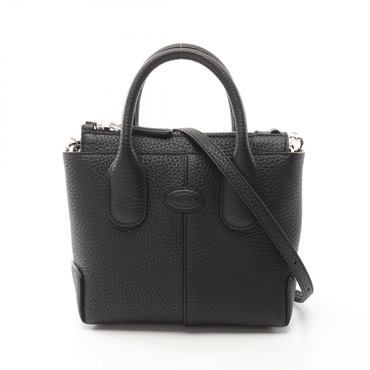 TOD'S Di Mini 2way Shoulder Handbag XBWDBSA0100WSS leather Black Used Women