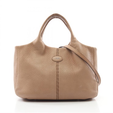 TOD'S 2way Shoulder Tote Hand crossbody bag leather Brown Used Women