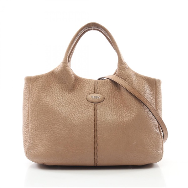 TOD'S 2way Shoulder Tote Hand crossbody bag leather Brown Used Women