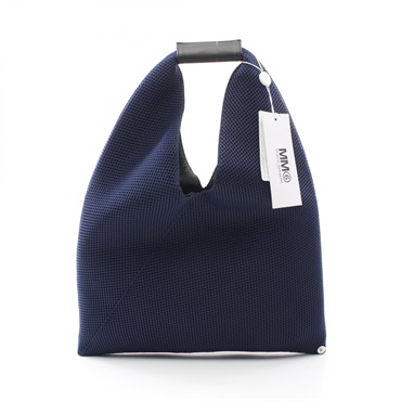 MM6 Japanese Hand Tote Bag S54WD0043 leather polyester Navy Used Women