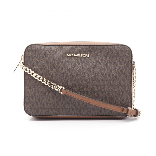 Michael Kors JET SET ITEM Shoulder Bag crossbody 35F8GTTC3B canvas Brown Used