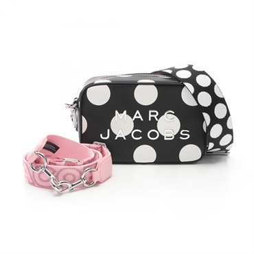 MARC JACOBS Perfect Flash Crossbody Shoulder Bag 01 leather Black White Used