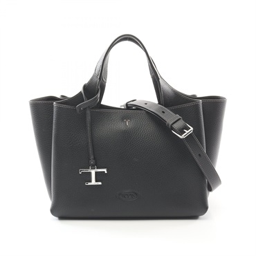 TOD'S Timeless Hand shoulder crossbody bag XBWAPAFL100QRIB999 leather Black Used