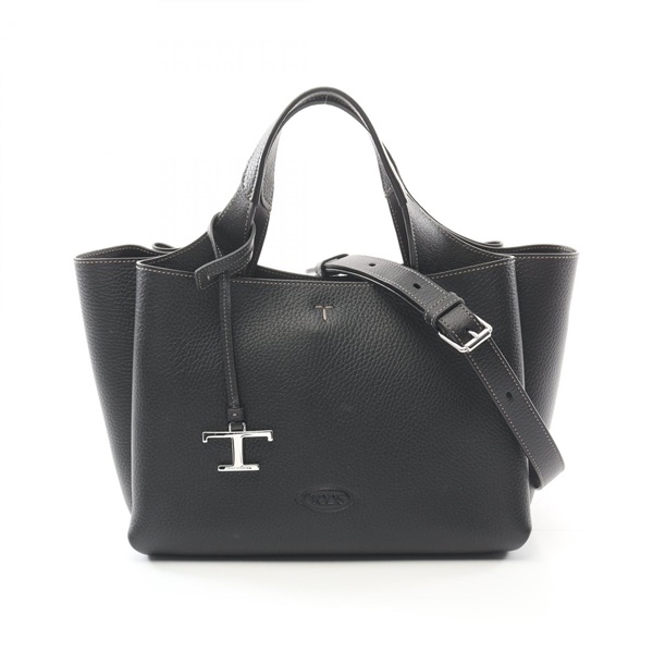 TOD'S Timeless Hand shoulder crossbody bag XBWAPAFL100QRIB999 leather Black Used