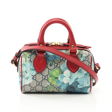 GUCCI GG Blooms GG Supreme Hand crossbody bag 546312 canvas leather multicolor
