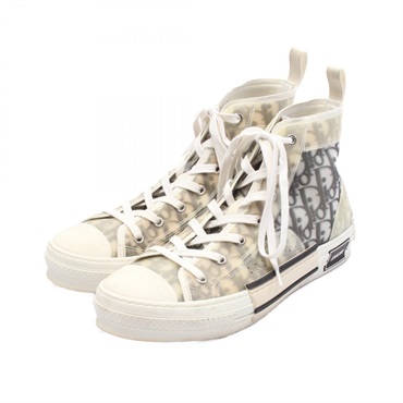 Dior B23 Oblique sneakers #42 high-cut shoes 3SH118YZIP rubber canvas White