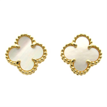 Van Cleef & Arpels Sweet Alhambra Pierced earrings Mother of pearl 18KYG used