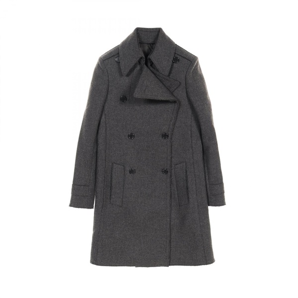 CELINE Trench coat 2 8F24/2929 wool Gray Used Women size 36