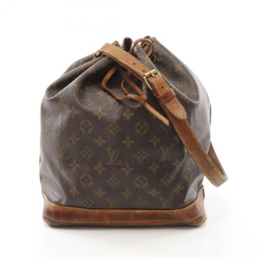 LOUIS VUITTON Noe Shoulder Bag M42224 Monogram canvas leather Brown Used Women