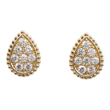 Boucheron Serpent Bohème Pierced earrings small diamond 18KRG Gold Used women