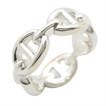HERMES Chaine dancre Ring Silver925 Used unisex US size 5 #49