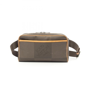 LOUIS VUITTON Acrobat Waist bag M93619 Damier Jean leather Nylon Khaki Used LV