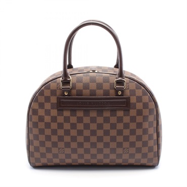 LOUIS VUITTON Nolita Handbag N41455 Damier canvas leather Brown Ebene Used LV
