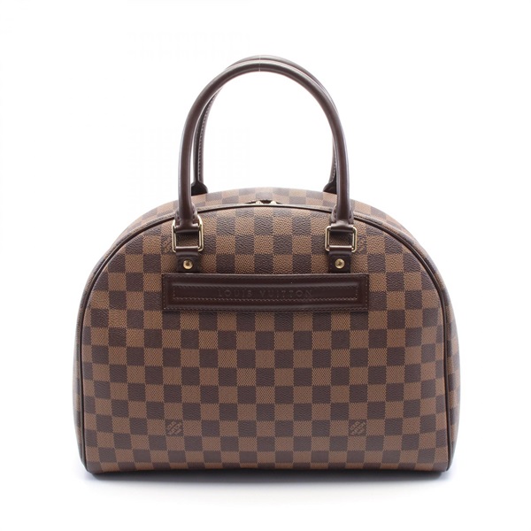 LOUIS VUITTON Nolita Handbag N41455 Damier canvas leather Brown Ebene Used LV