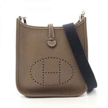 HERMES Evelyne TPM Amazon Shoulder crossbody Bag Y Taurillon Clemence Etoupe SHW