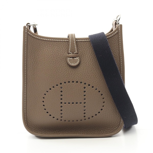 HERMES Evelyne TPM Amazon Shoulder crossbody Bag Y Taurillon Clemence Etoupe SHW
