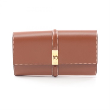 CELINE Large Wallet 16 Seize Bi-fold purse 10M033CQ7.04LL leather Brown Used