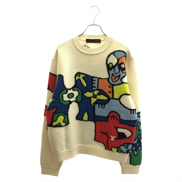 LOUIS VUITTON knitwear sweater PM231VW2HON63W wool Beige Used mens size S