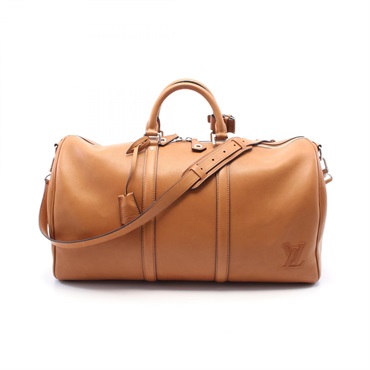 LOUIS VUITTON Keepall Bandriere 50 2way Handbag M21346 leather Brown Tan Used LV