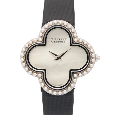Van Cleef & Arpels Alhambra S Wrist Watch VCARD21600 Quartz 18KWG Used Women