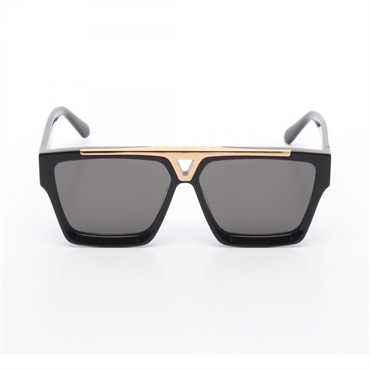 LOUIS VUITTON 1.1 Evidence sunglasses Z1502E Plastic Gold Plated Black Used  LV