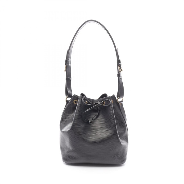 LOUIS VUITTON Petit Noe Drawstrings Shoulder Bag M44102 Epi leather Black Used