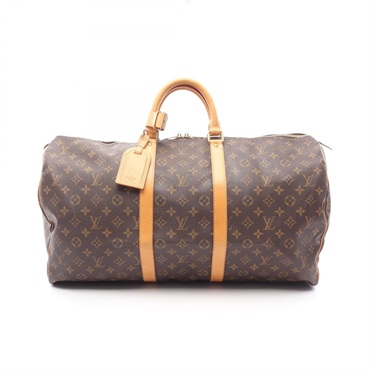 LOUIS VUITTON Keepall 55 Traveling Hand Bag M41424 Monogram Canvas Used LV