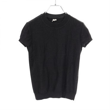 HERMES TORSADES knitwear tops silk cashmere Black Used Women #36