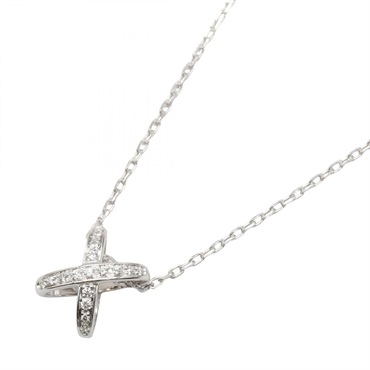 Chaumet Jeus de Liens Diamond cross Necklace 18KWG White Gold Used