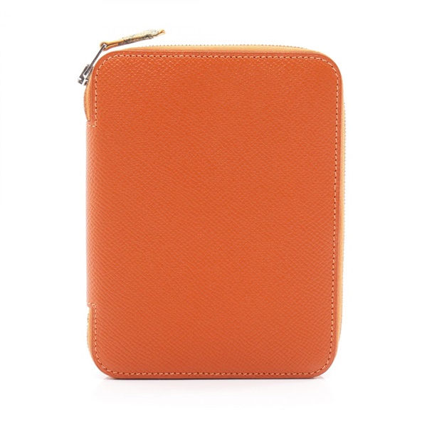 HERMES Azap Agenda Silkin Notebook cover Epsom leather Orange poppy Used T SHW