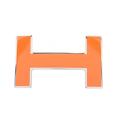 HERMES H buckle  metal SHW Orange Used unisex