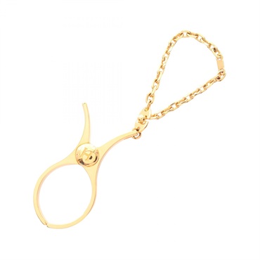 HERMES Filou Glove Holder Gold Plated Used Women