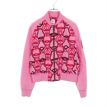 HERMES Fantaisie d'Etriers Blouson jacket 3E4201DI cotton Pink Used Women #34