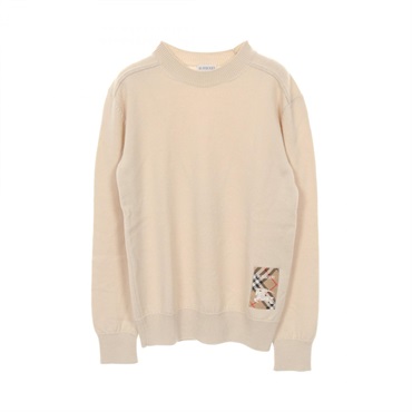 BURBERRY knit Pullover Sweater Knitwear wool Beige #S Used Women