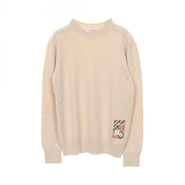 BURBERRY knit Pullover Sweater Knitwear wool Beige #S Used Women