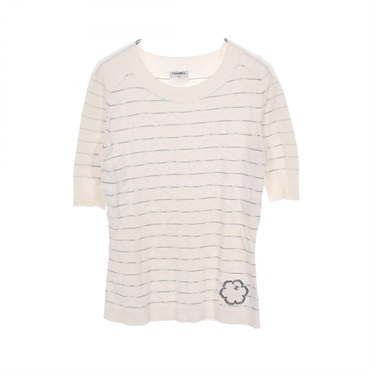 CHANEL COCO Mark Short sleeved knitwear sweater P47893K06108 cotton Used #36