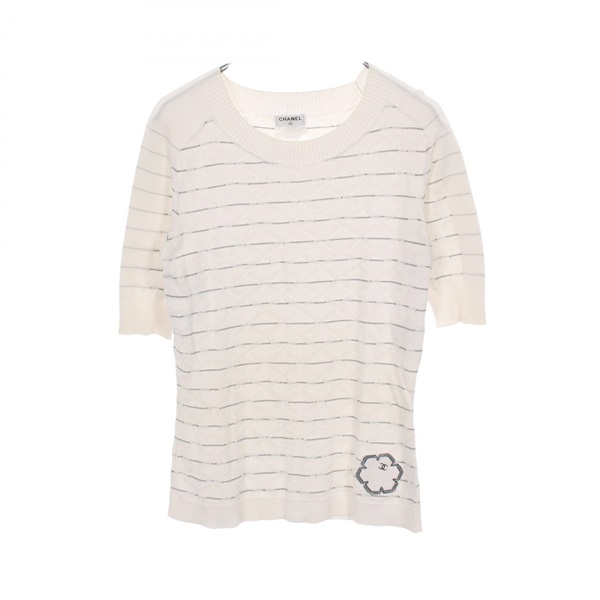 CHANEL COCO Mark Short sleeved knitwear sweater P47893K06108 cotton Used #36